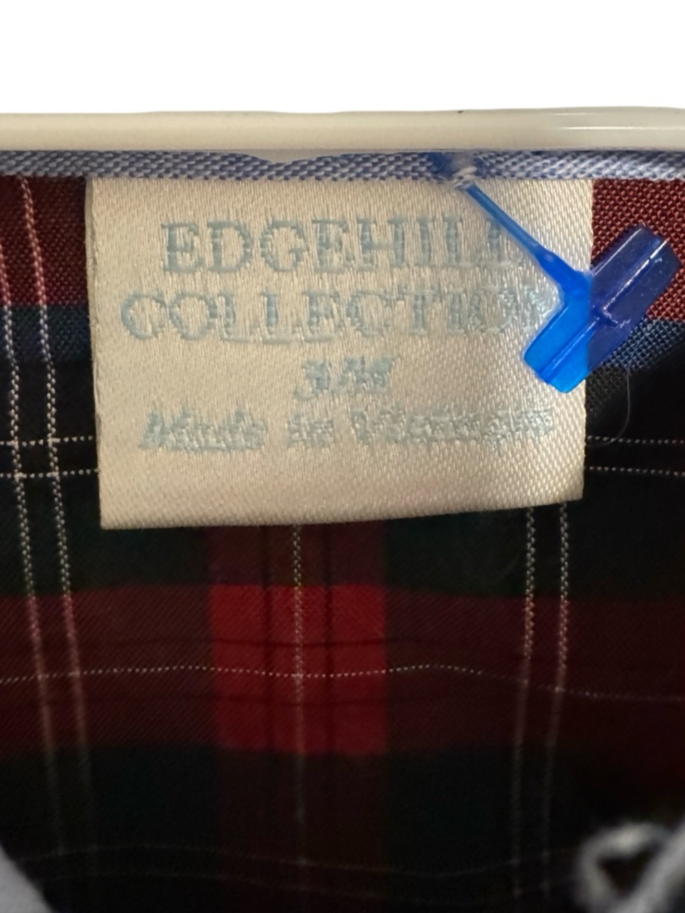 NWT Edgehill Collection Red & Green Plaid Tartan Button Down Shirt Boys Size 3M - Picture 4 of 5